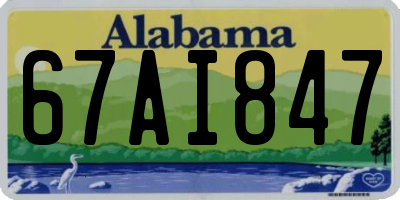 AL license plate 67AI847