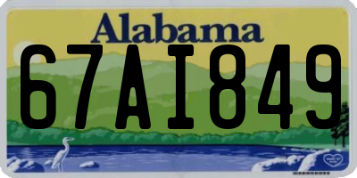 AL license plate 67AI849