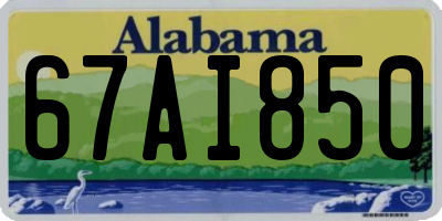 AL license plate 67AI850