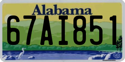 AL license plate 67AI851