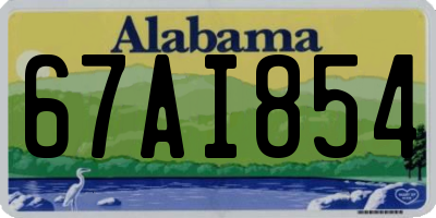 AL license plate 67AI854
