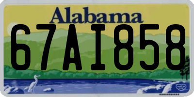 AL license plate 67AI858