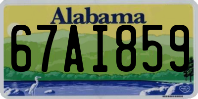 AL license plate 67AI859