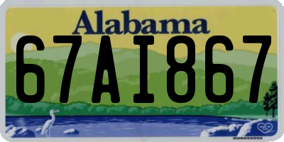 AL license plate 67AI867