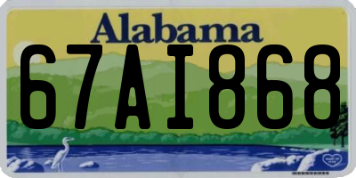 AL license plate 67AI868