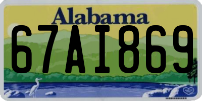 AL license plate 67AI869