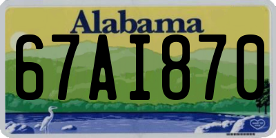 AL license plate 67AI870