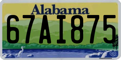 AL license plate 67AI875