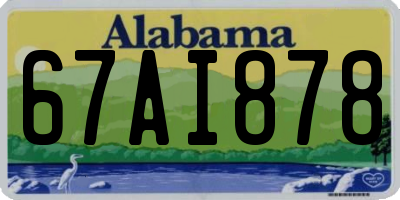 AL license plate 67AI878