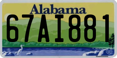 AL license plate 67AI881