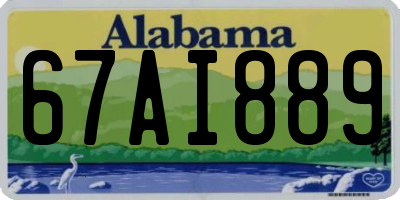 AL license plate 67AI889