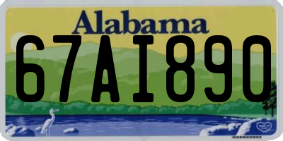 AL license plate 67AI890