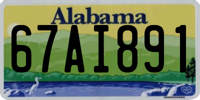 AL license plate 67AI891