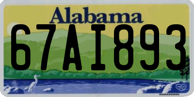 AL license plate 67AI893