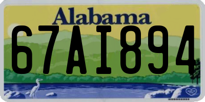 AL license plate 67AI894
