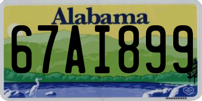 AL license plate 67AI899