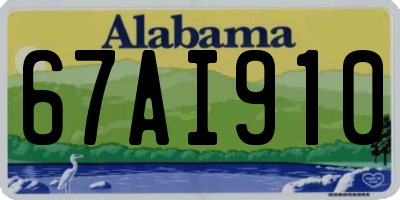 AL license plate 67AI910