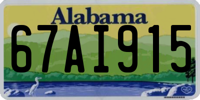 AL license plate 67AI915