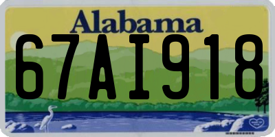 AL license plate 67AI918