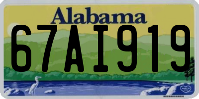AL license plate 67AI919