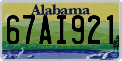 AL license plate 67AI921
