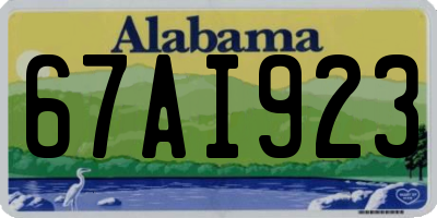 AL license plate 67AI923
