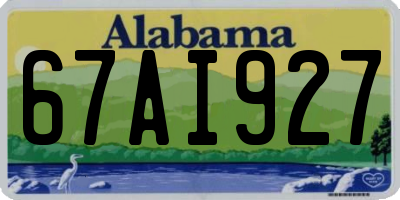 AL license plate 67AI927