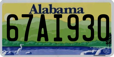 AL license plate 67AI930