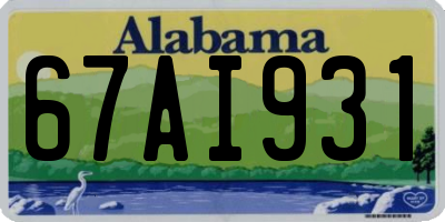 AL license plate 67AI931
