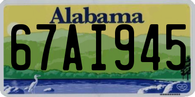AL license plate 67AI945