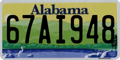 AL license plate 67AI948