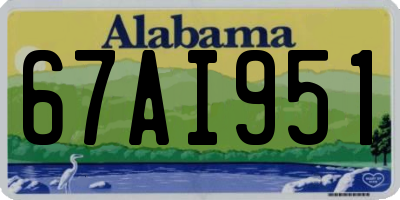 AL license plate 67AI951