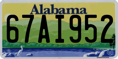 AL license plate 67AI952