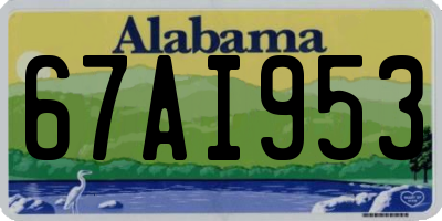 AL license plate 67AI953
