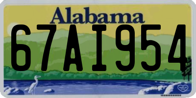 AL license plate 67AI954