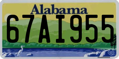 AL license plate 67AI955