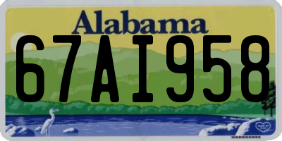 AL license plate 67AI958