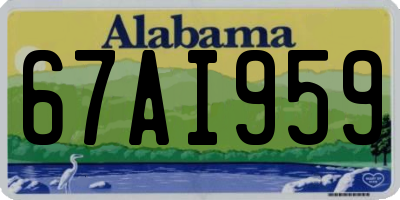 AL license plate 67AI959