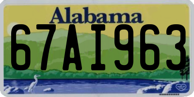 AL license plate 67AI963