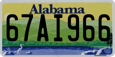 AL license plate 67AI966