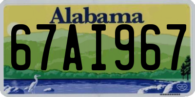 AL license plate 67AI967