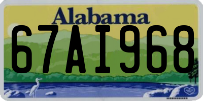 AL license plate 67AI968
