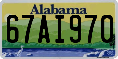 AL license plate 67AI970