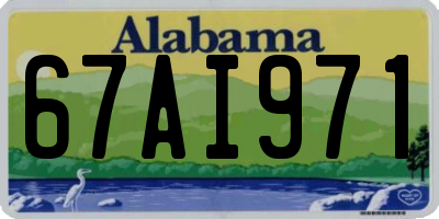 AL license plate 67AI971