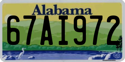 AL license plate 67AI972