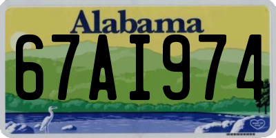 AL license plate 67AI974