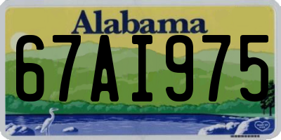 AL license plate 67AI975