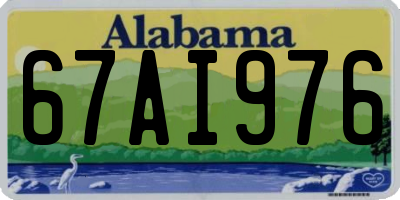 AL license plate 67AI976