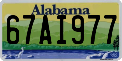 AL license plate 67AI977