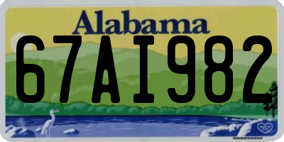 AL license plate 67AI982